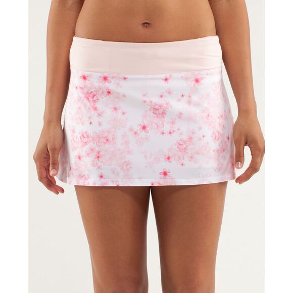 Lululemon Frangipani Pink Parfait Pace Setter Skirt Skort sz 2 RARE Unicorn - Picture 1 of 9